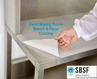Paint Mixing Room Bench & Floor Protective Coating - 60cm Wide x 10m Long Roll