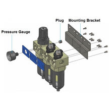 Three Stage Compressed Air Filter Regulator Unit