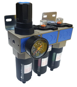 Three Stage Compressed Air Filter Regulator Unit