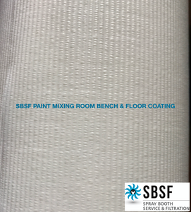 Paint Mixing Room Bench & Floor Protective Coating - 100cm Wide x 25m Long Roll